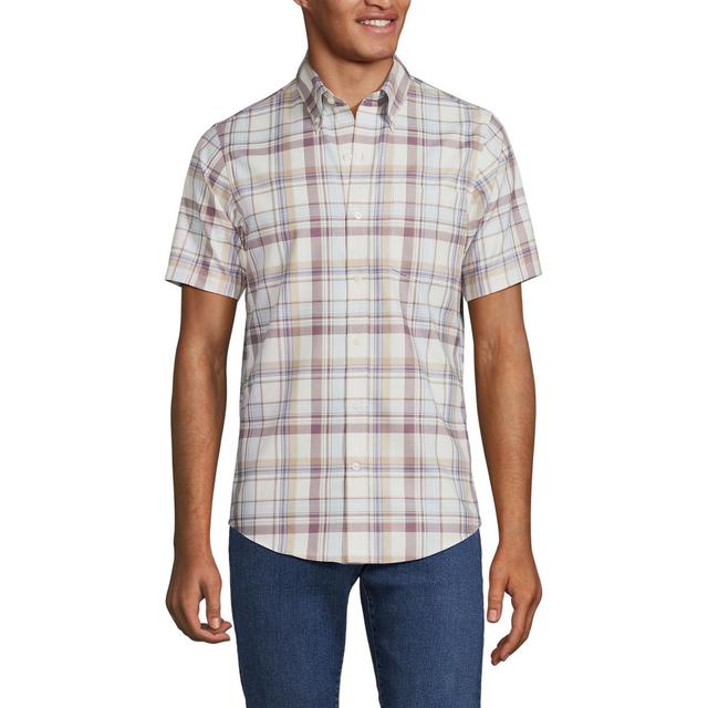 Lands End Mens Short Sleeve Traditional Fit No Iron Sportshirt Product Image