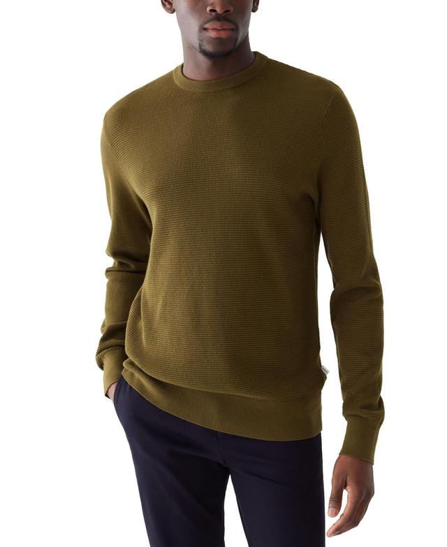 Frank And Oak Mens Cotton Waffle Crewneck Sweater Product Image