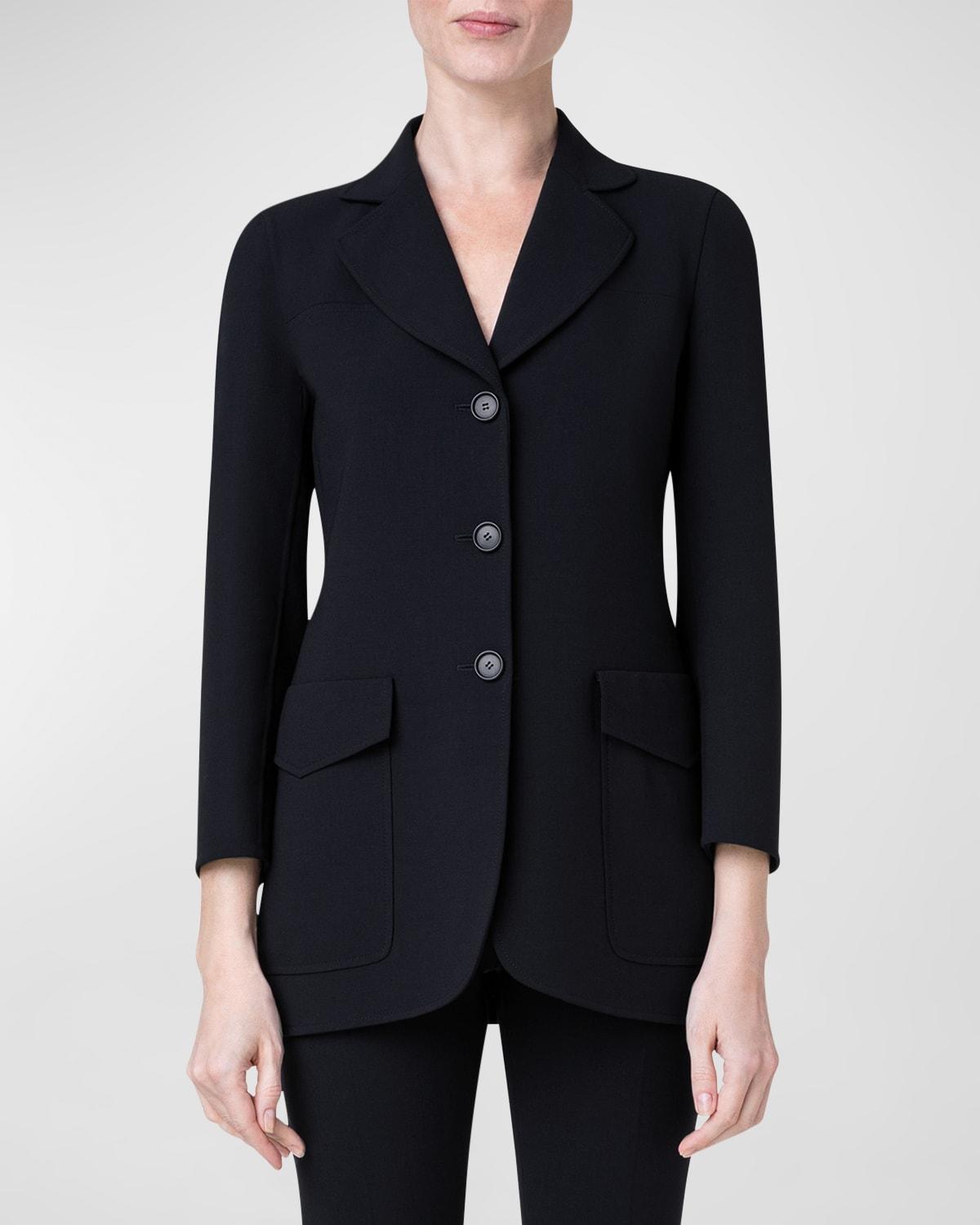 Womens Double-Face Stretch Wool Blazer Product Image