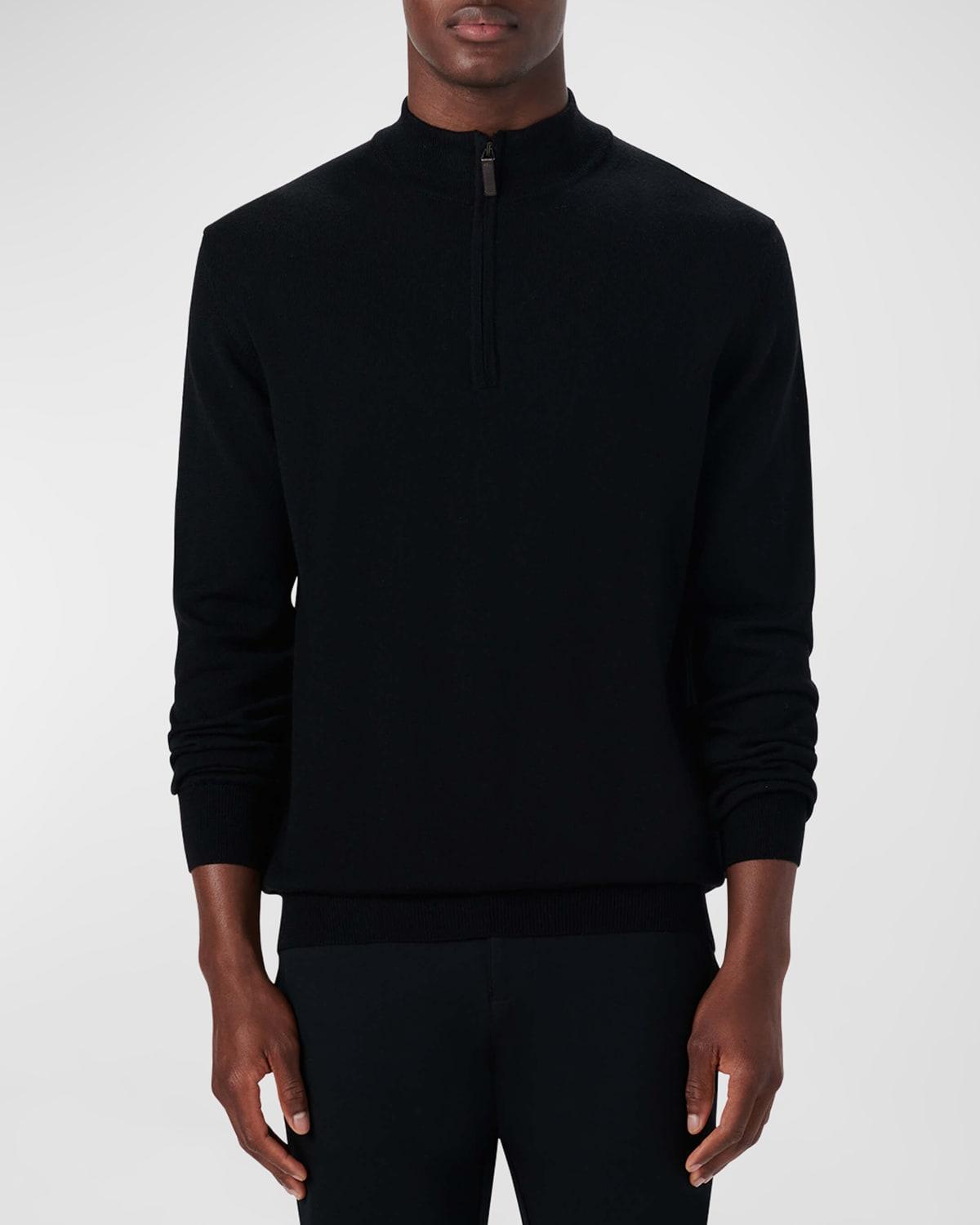 Bugatchi Water Repellent Merino Wool Quarter-Zip Pullover Product Image