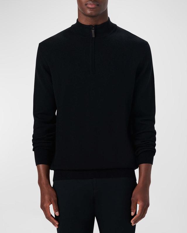 Bugatchi Water Repellent Merino Wool Quarter-Zip Pullover Product Image