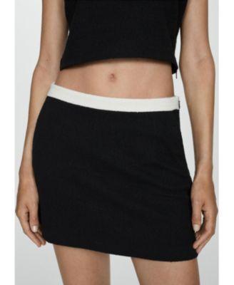 Women's Contrast Waist Miniskirt Product Image