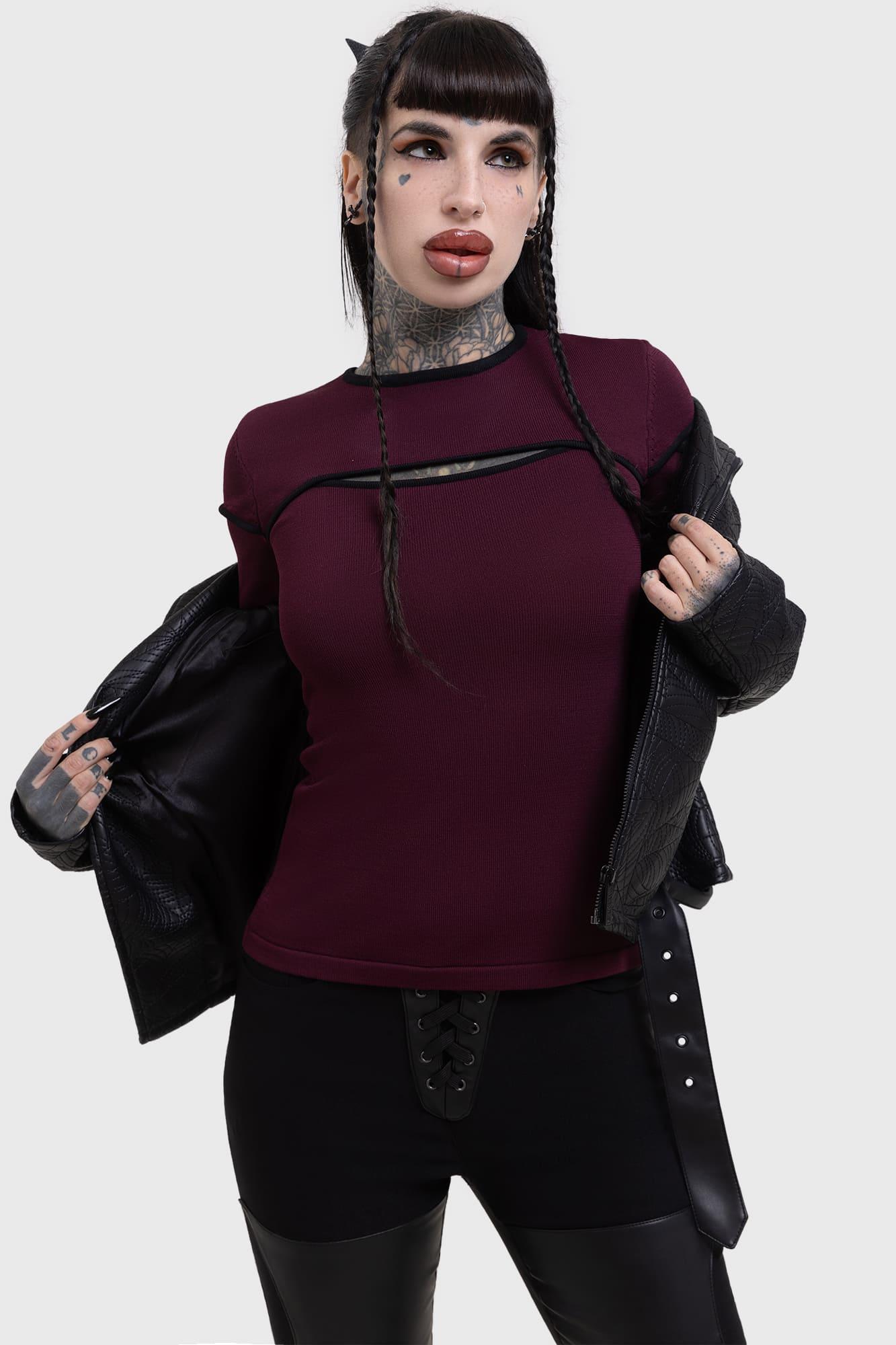 Abyssal Elegy Knitted Top Female Product Image