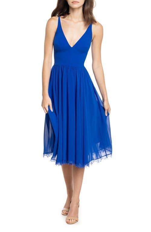 Womens Alicia Chiffon Fit & Flare Dress Product Image