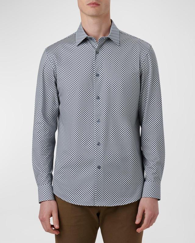 Mens James Ooohcotton Scalloped-Print Sport Shirt Product Image