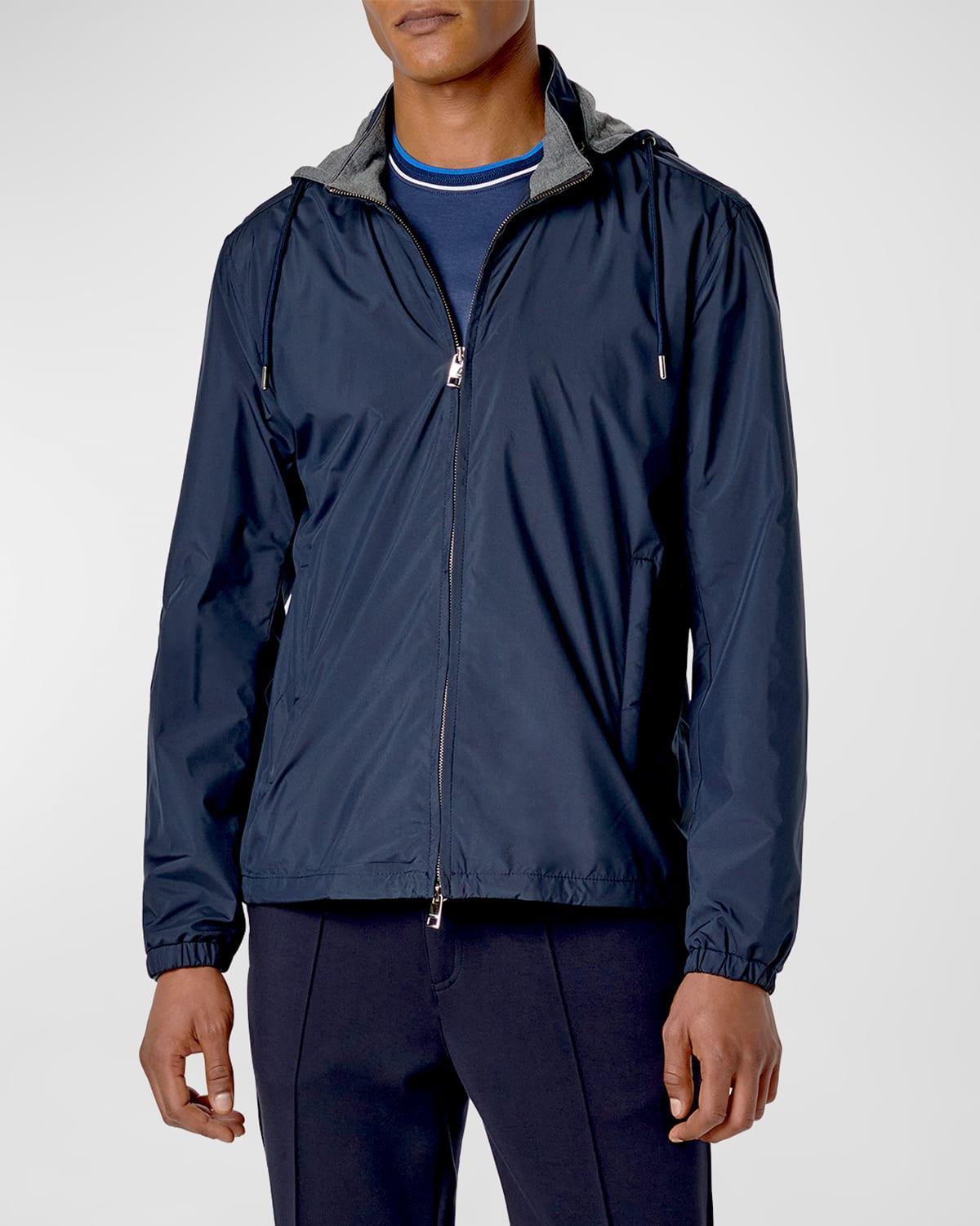 Bugatchi Hooded Windbreaker Jacket Product Image