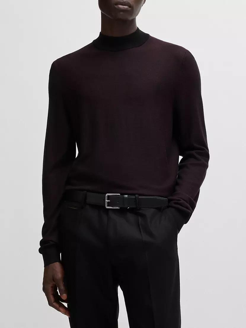 Silk Regular-Fit Sweater with Knitted Structure Product Image