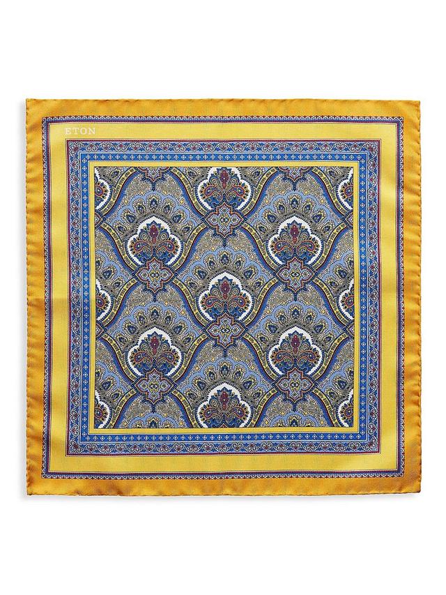 Mens Print Silk Pocket Square Product Image