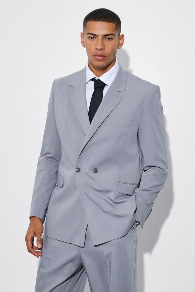 Relaxed Fit Double Breasted Suit Jacket | boohooMAN USA Product Image