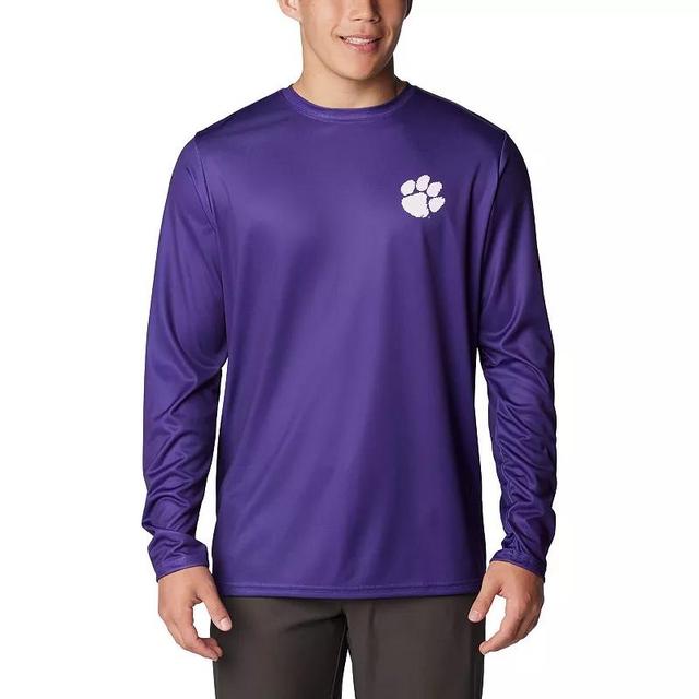 Mens Columbia Clemson Tigers Terminal Shot Omni-Shade Long Sleeve T-Shirt Product Image