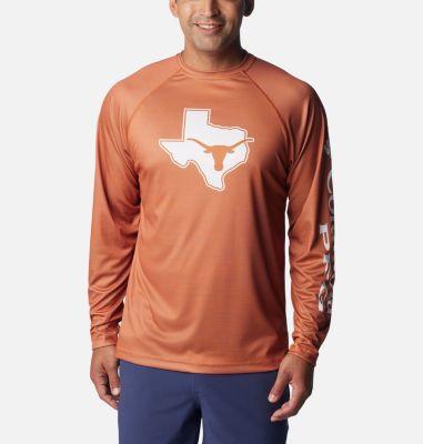 Columbia Men's Collegiate PFG Terminal Tackle Heather Long Sleeve Shirt - Texas- Product Image