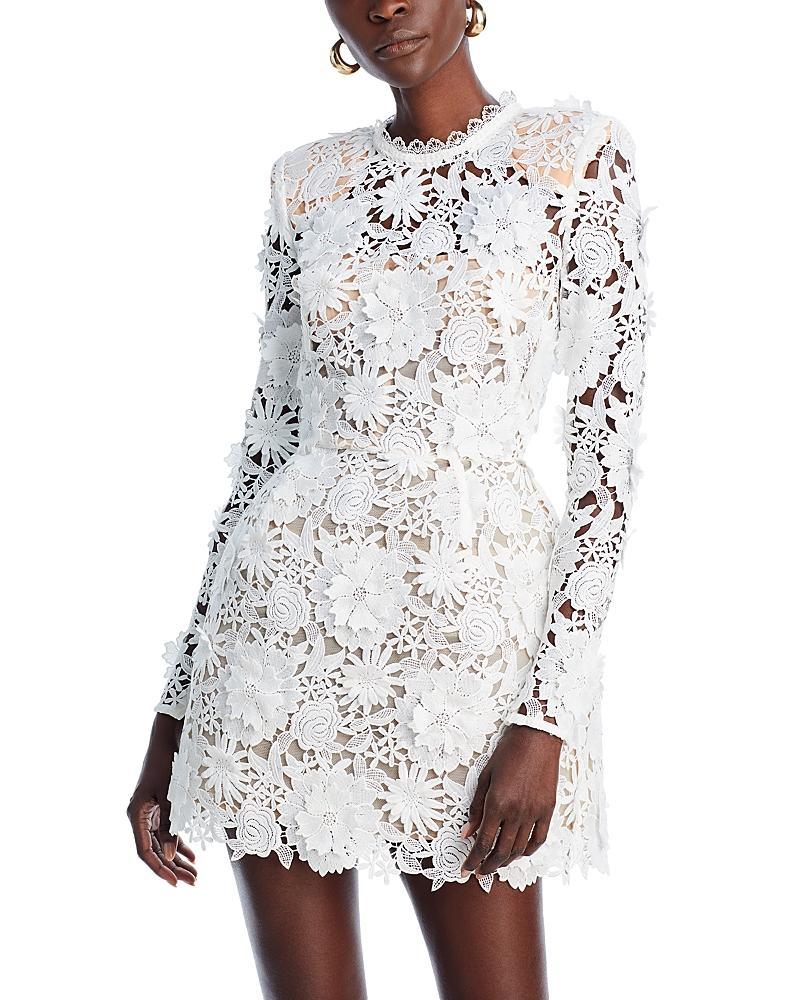 Womens Maia Lace Long-Sleeve Minidress Product Image