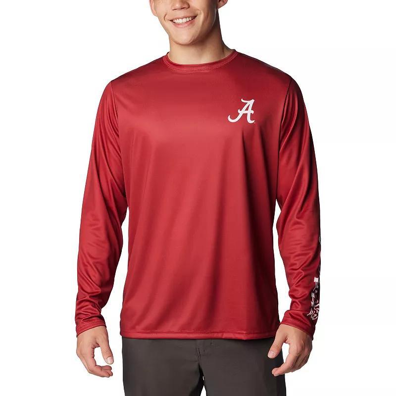 Mens Columbia Crimson Alabama Crimson Tide Terminal Shot Omni-Shade Long Sleeve T-Shirt Product Image