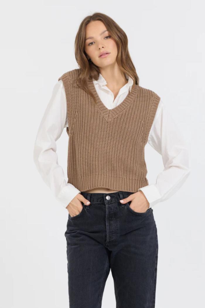 Two Fer Cropped Sweater Product Image