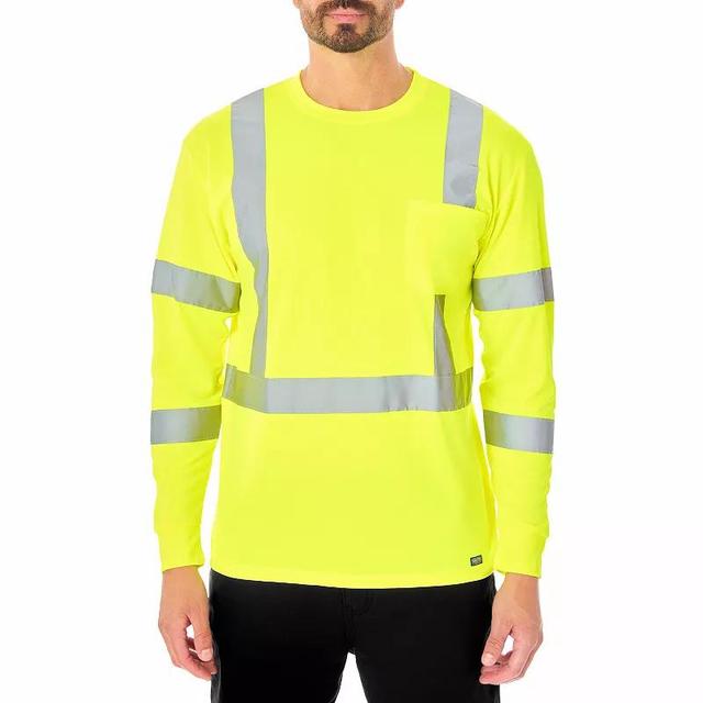 Mens Smiths Workwear Long Sleeve High-Visibility Reflective Safety Tee Product Image