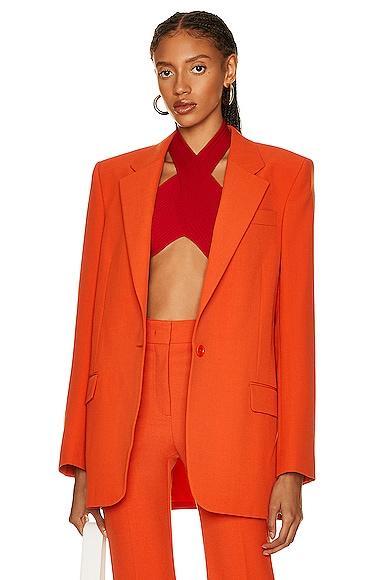 Stella McCartney Twill Blazer in Orange Product Image