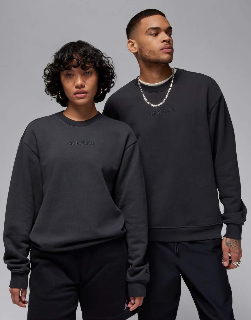 NIKE Air Jordan Crewneck Sweatshirt In Black Product Image