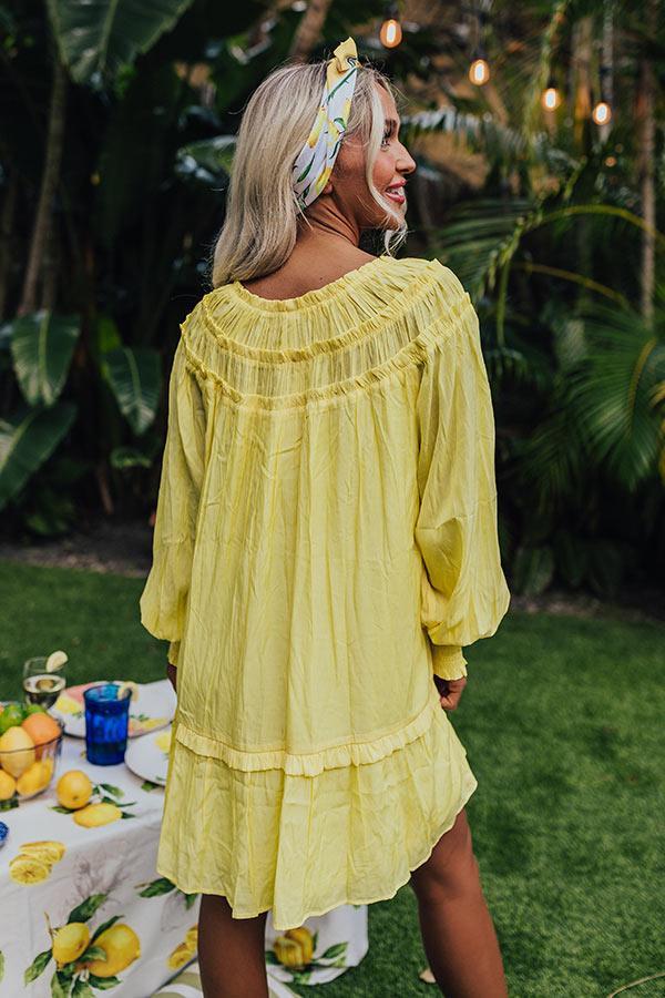 Brunch On The Coast Shift Dress in Yellow Product Image