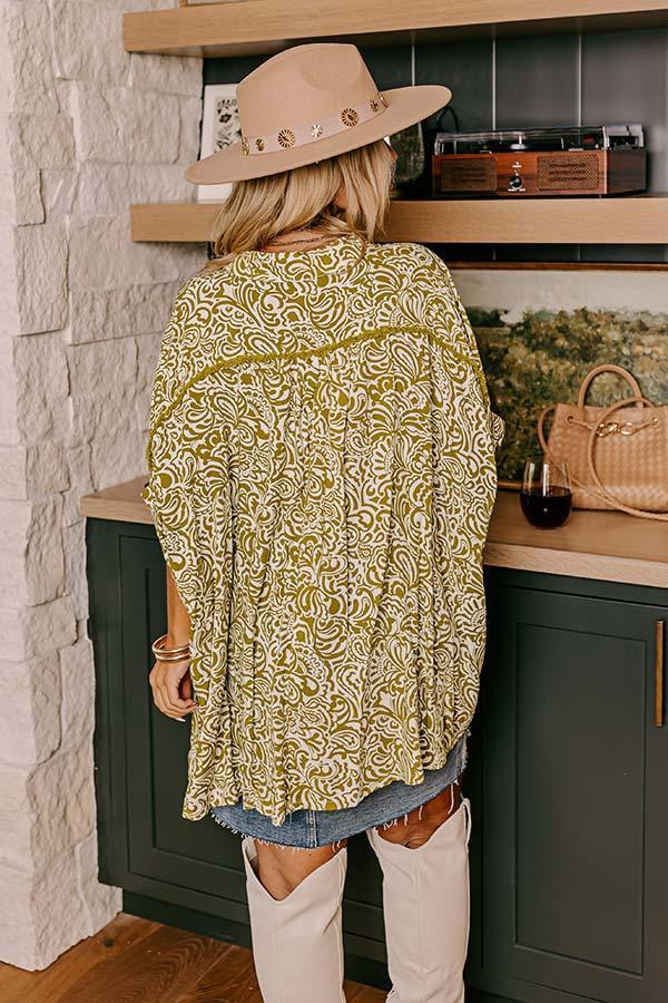 Daylight Mix Button Up In Lime Curves Product Image