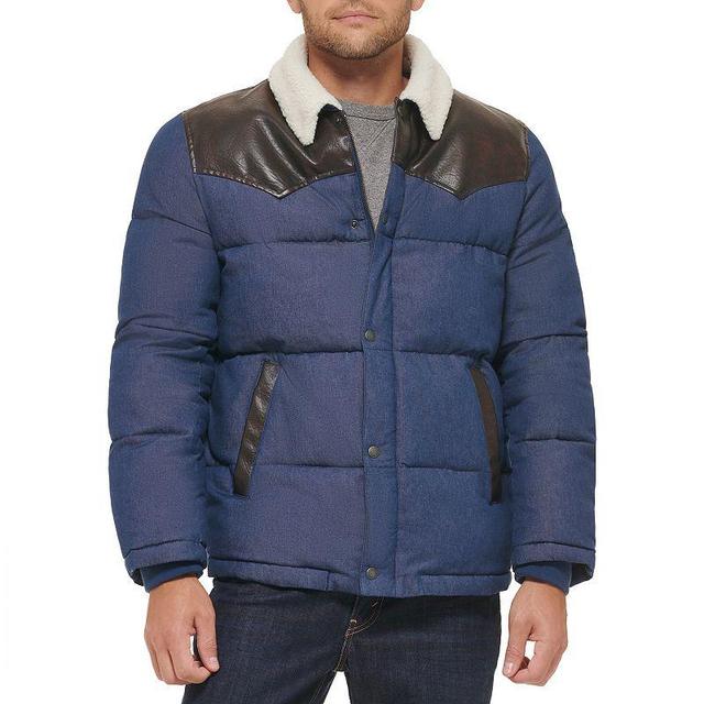 Mens Levis Out West Mixed Media Jacket Blue Product Image