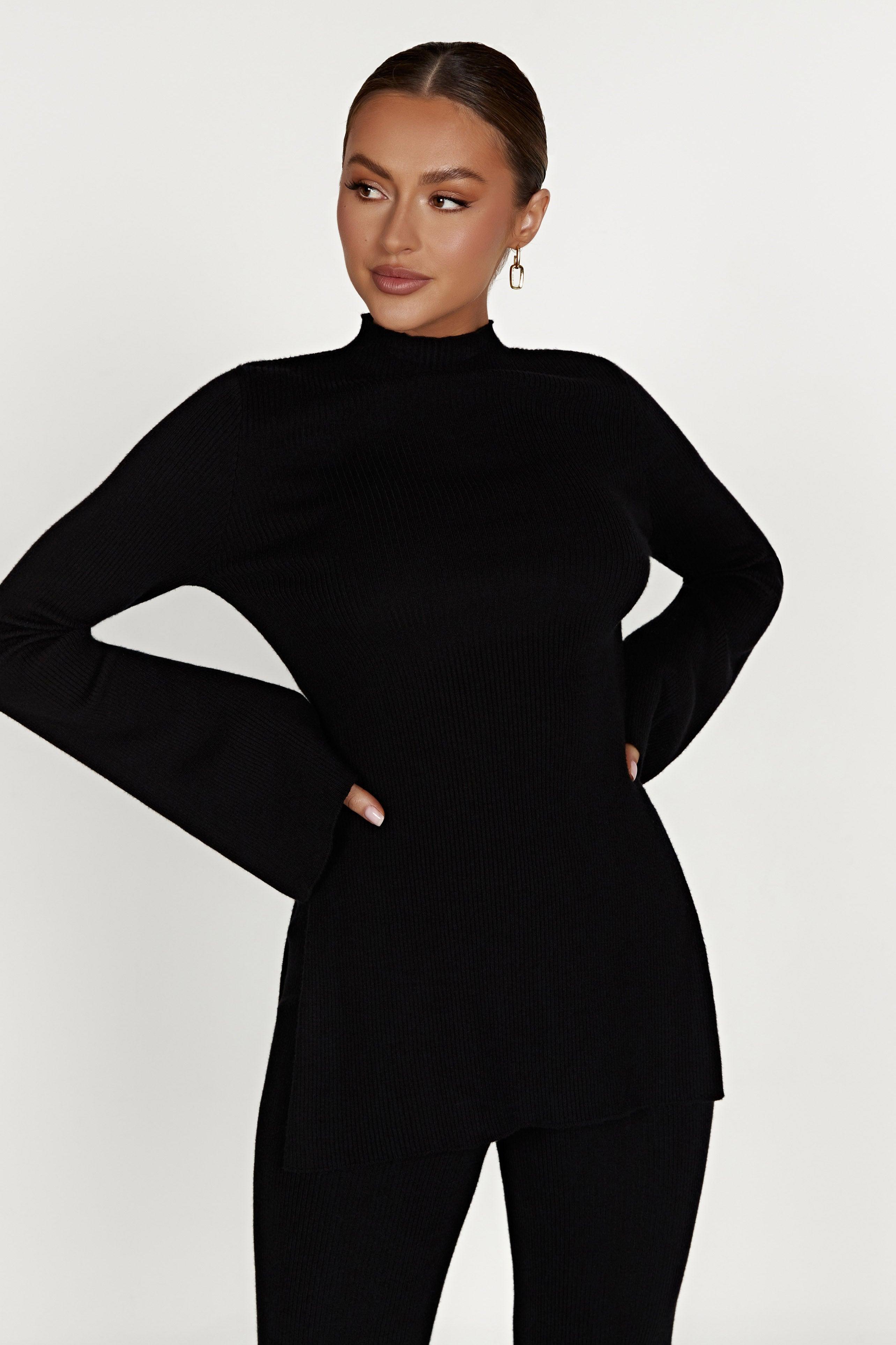 Jovie Oversized Knit Jumper - Black Product Image