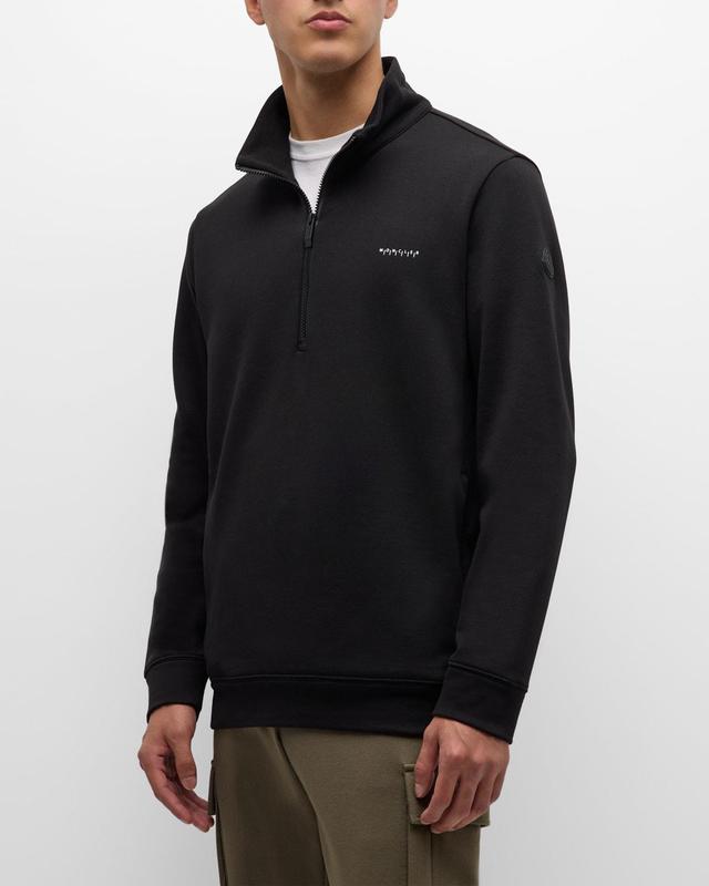 Mens Cotton Fleece Half-Zip Sweatshirt Product Image