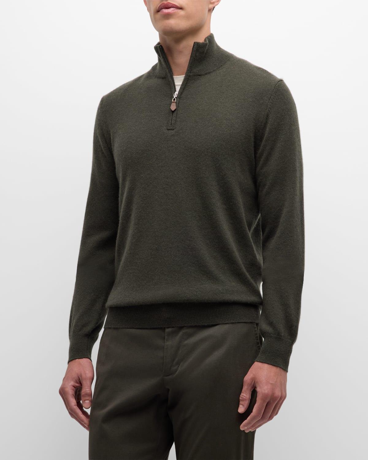 Mens Cashmere Quarter-Zip Sweater Product Image