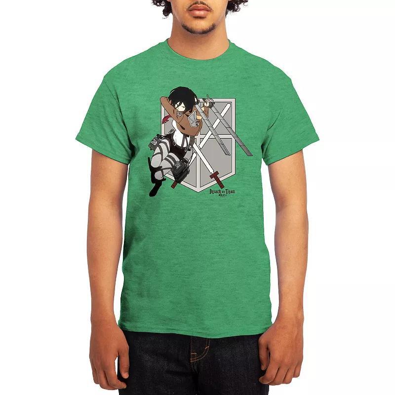 Mens Attack on Titan Tee, Boys Green Product Image