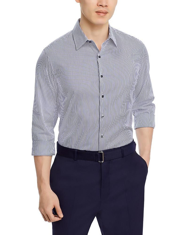 Mens Striped Button-Front Slim-Fit Shirt Product Image