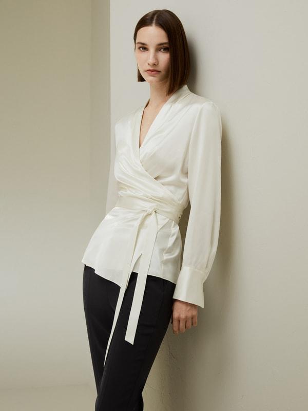 Silk Wrap Blouse product image