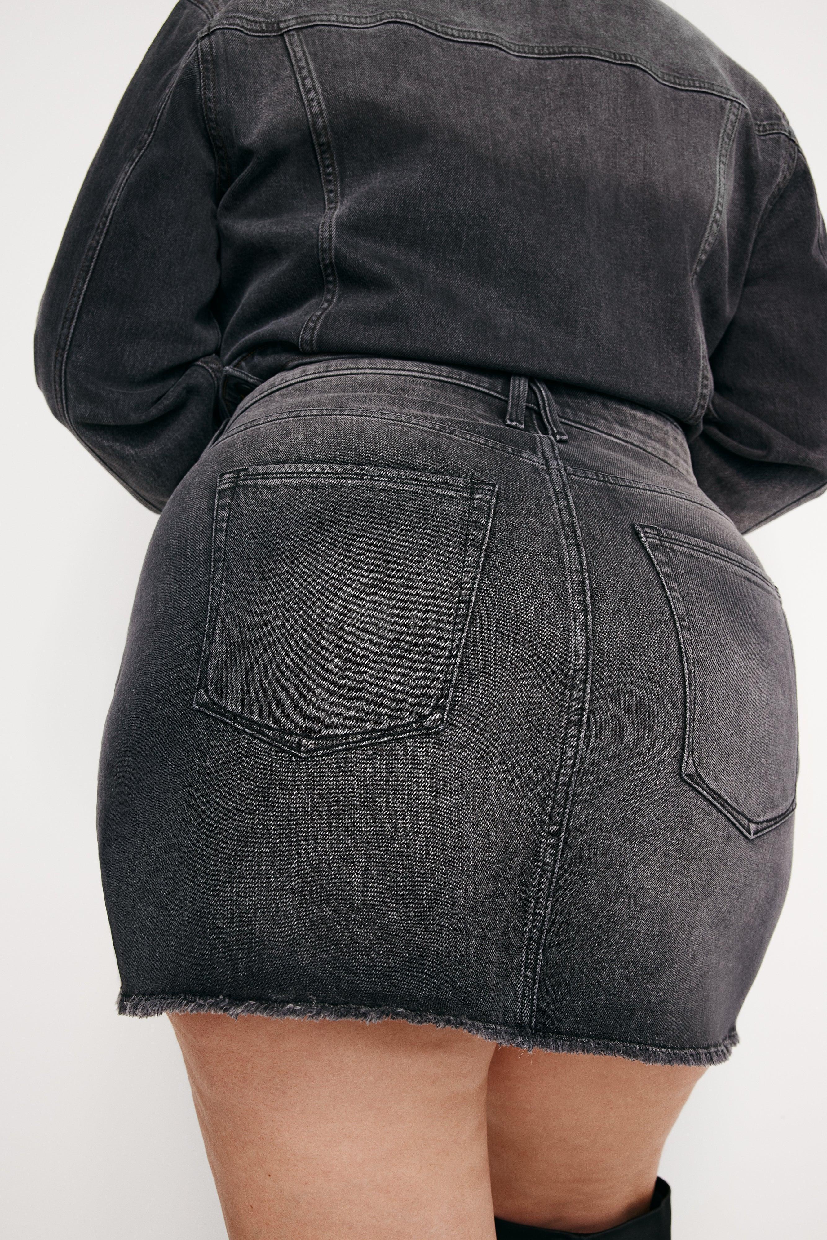 DENIM MINI SKIRT | BLACK352 Product Image