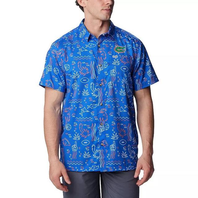 Mens Columbia Royal Florida Gators Super Slack Tide Omni-Wick Button-Up Shirt Product Image