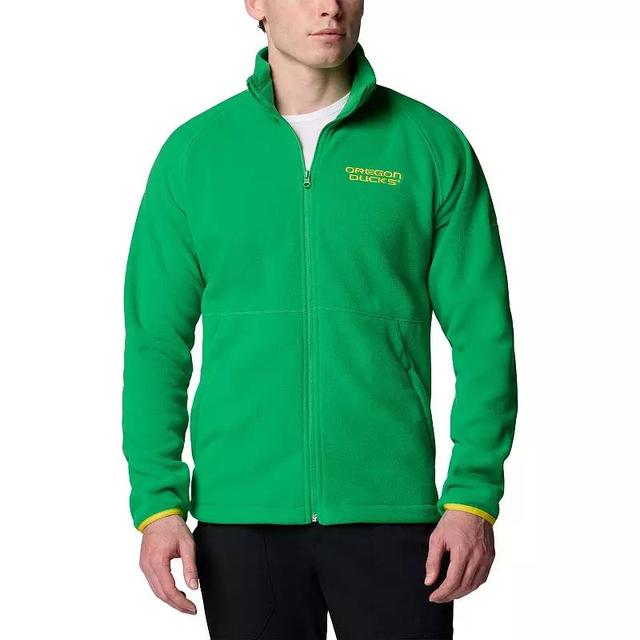 Mens Columbia Oregon Ducks Flanker IV Fleece Raglan Full-Zip Jacket Product Image