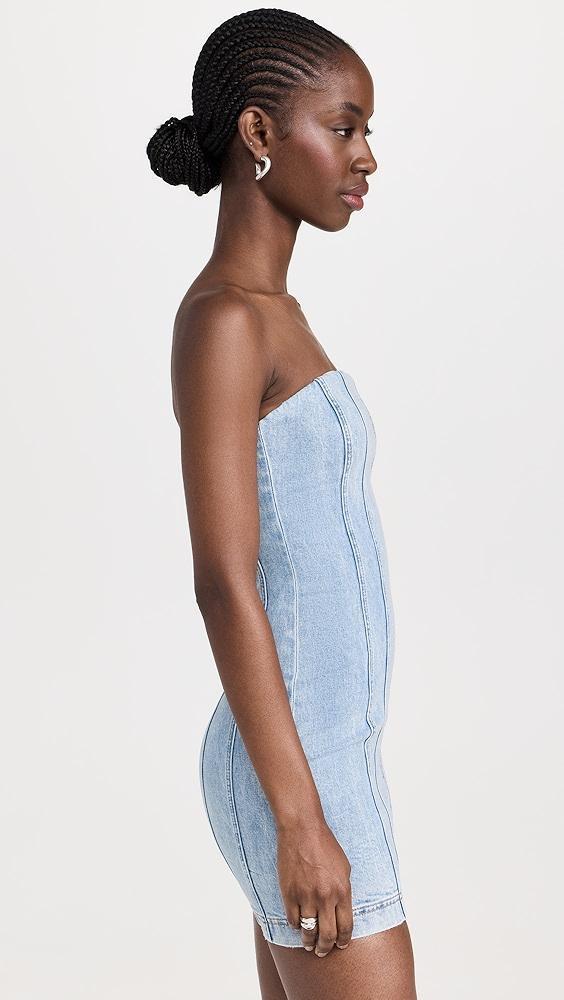 alice + olivia Palmer Denim Strapless Mini Dress | Shopbop Product Image