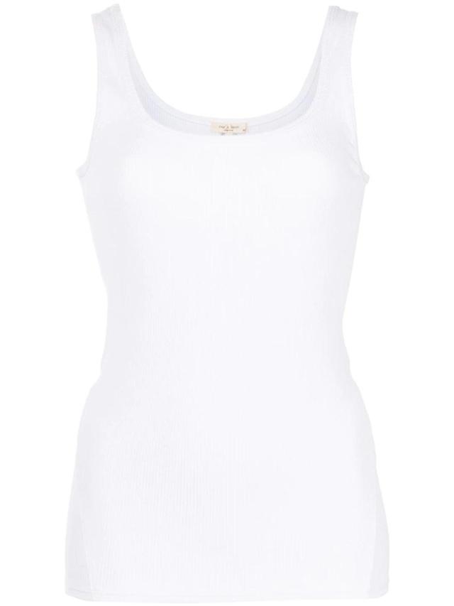 Scoop Neck Tank Top In White Product Image