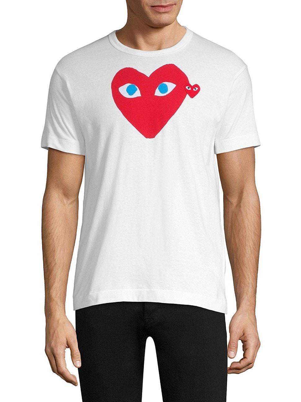 Mens Double Heart T-Shirt Product Image