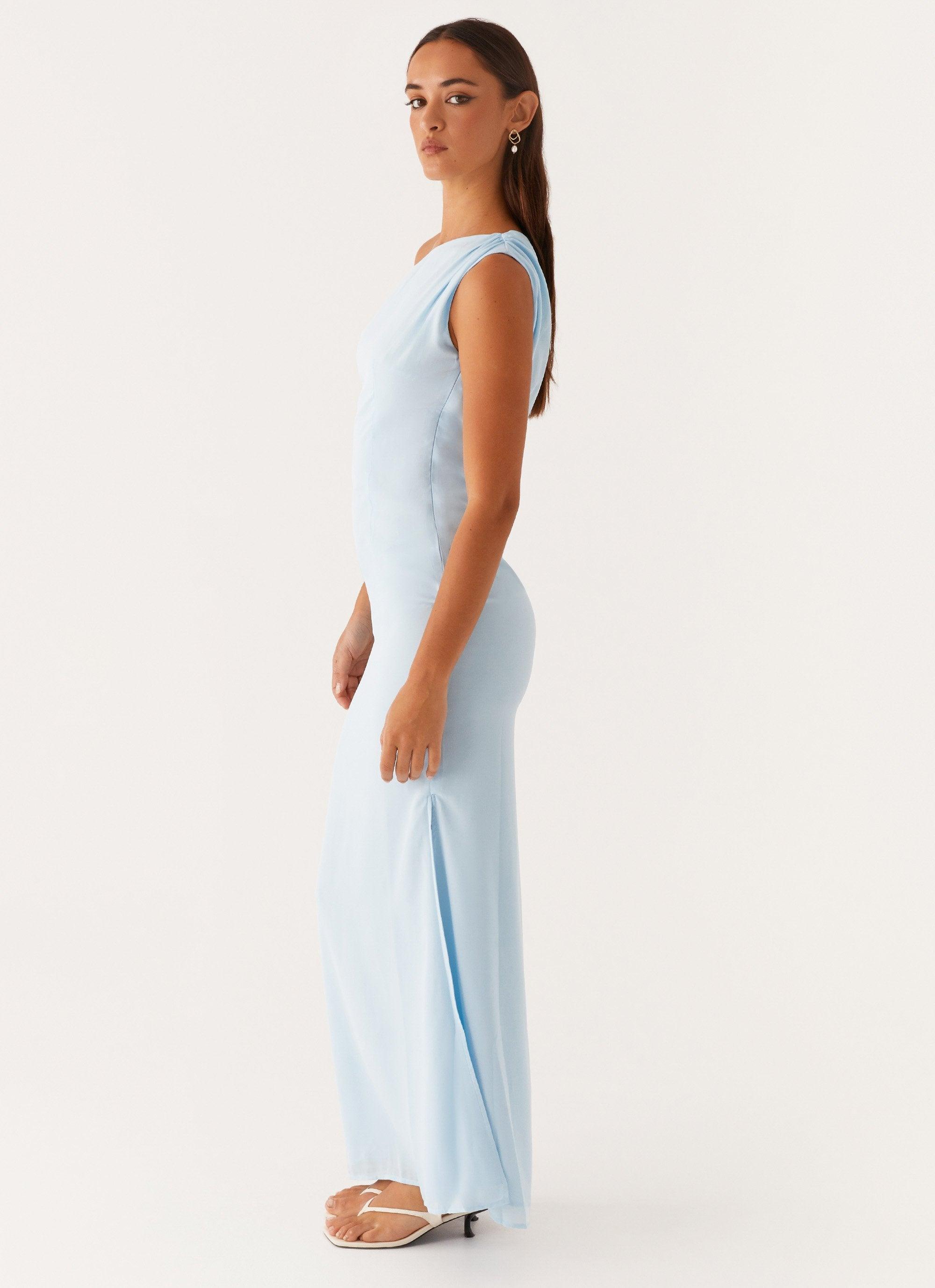 Dinner Date Maxi Dress - Blue Product Image