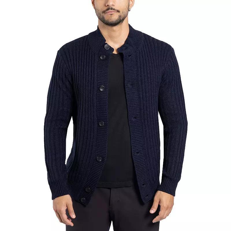 Mens Xray Stand-Collar Cardigan Sweater Product Image