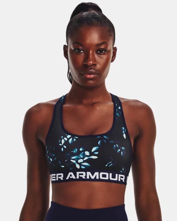 Womens Armour Mid Crossback Printed Sports Bra Product Image