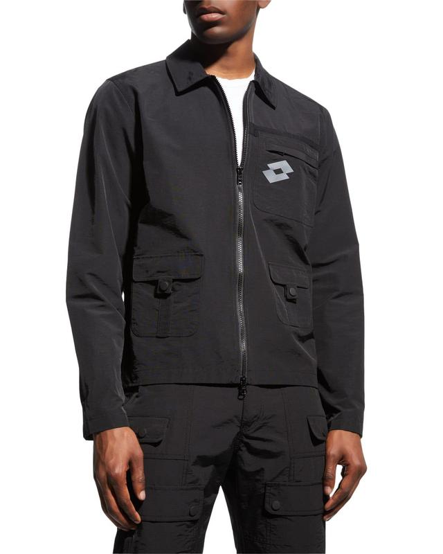 Mens Full-Zip Nylon Overshirt Product Image