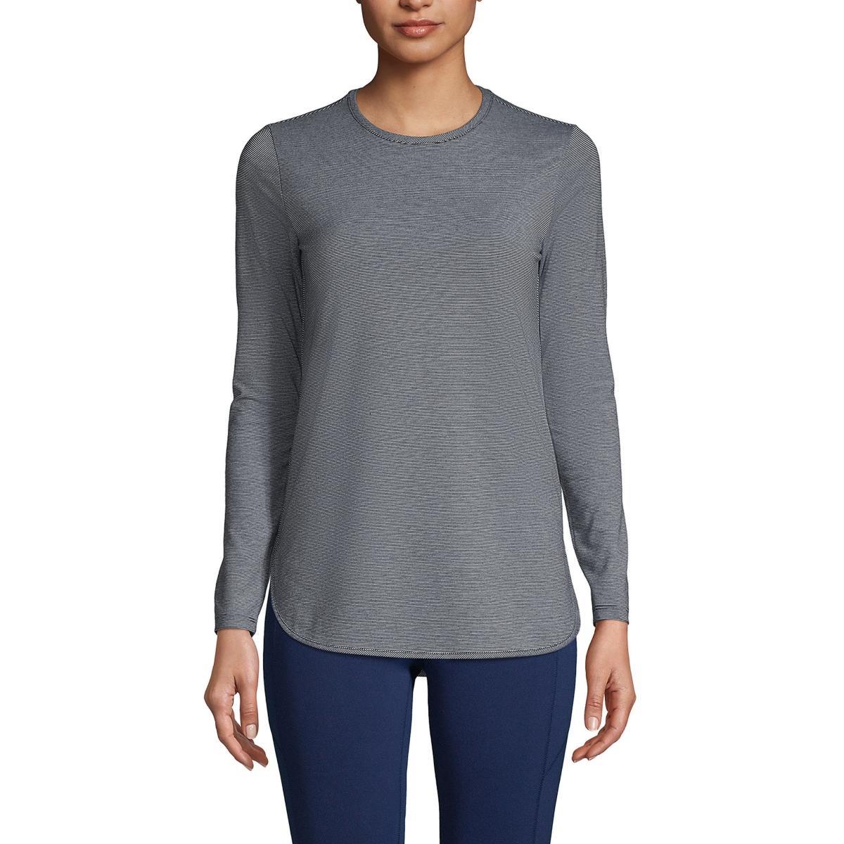 Petite Lands End Moisture-Wicking UPF 50 Long Sleeve Tunic, Womens Product Image