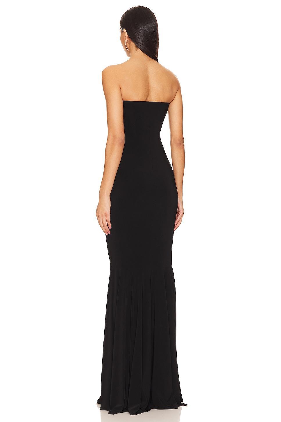 Strapless Shirred Front Fishtail Gown Norma Kamali Product Image