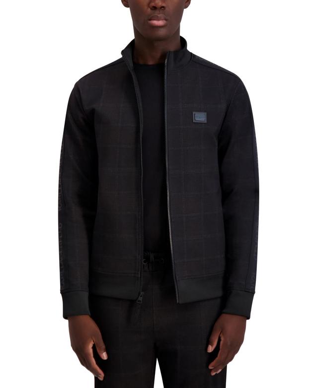 Karl Lagerfeld Paris Mens L56 Plaid Track Jacket Product Image