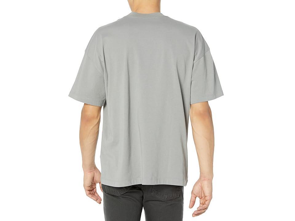 AllSaints Burman Short Sleeve Crew (Tin Grey) Men's Clothing Product Image