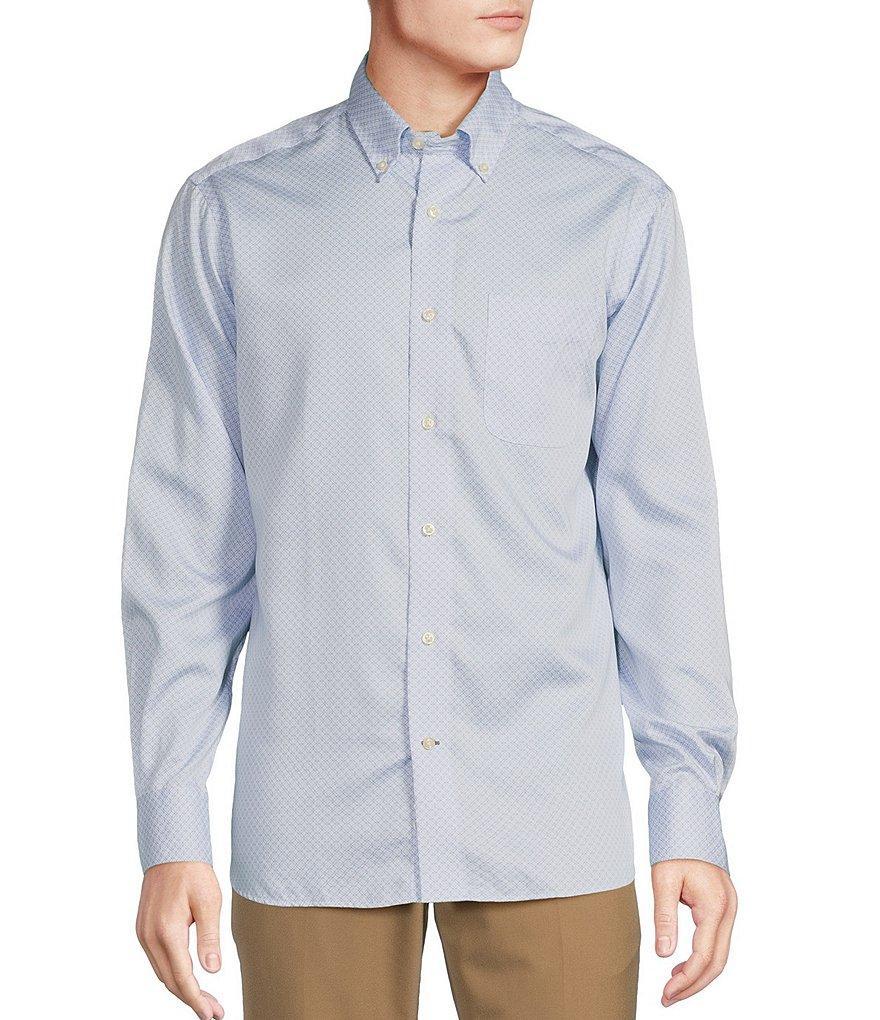 Daniel Cremieux Signature Label Sateen Diamond Print Long Sleeve Woven Shirt Product Image