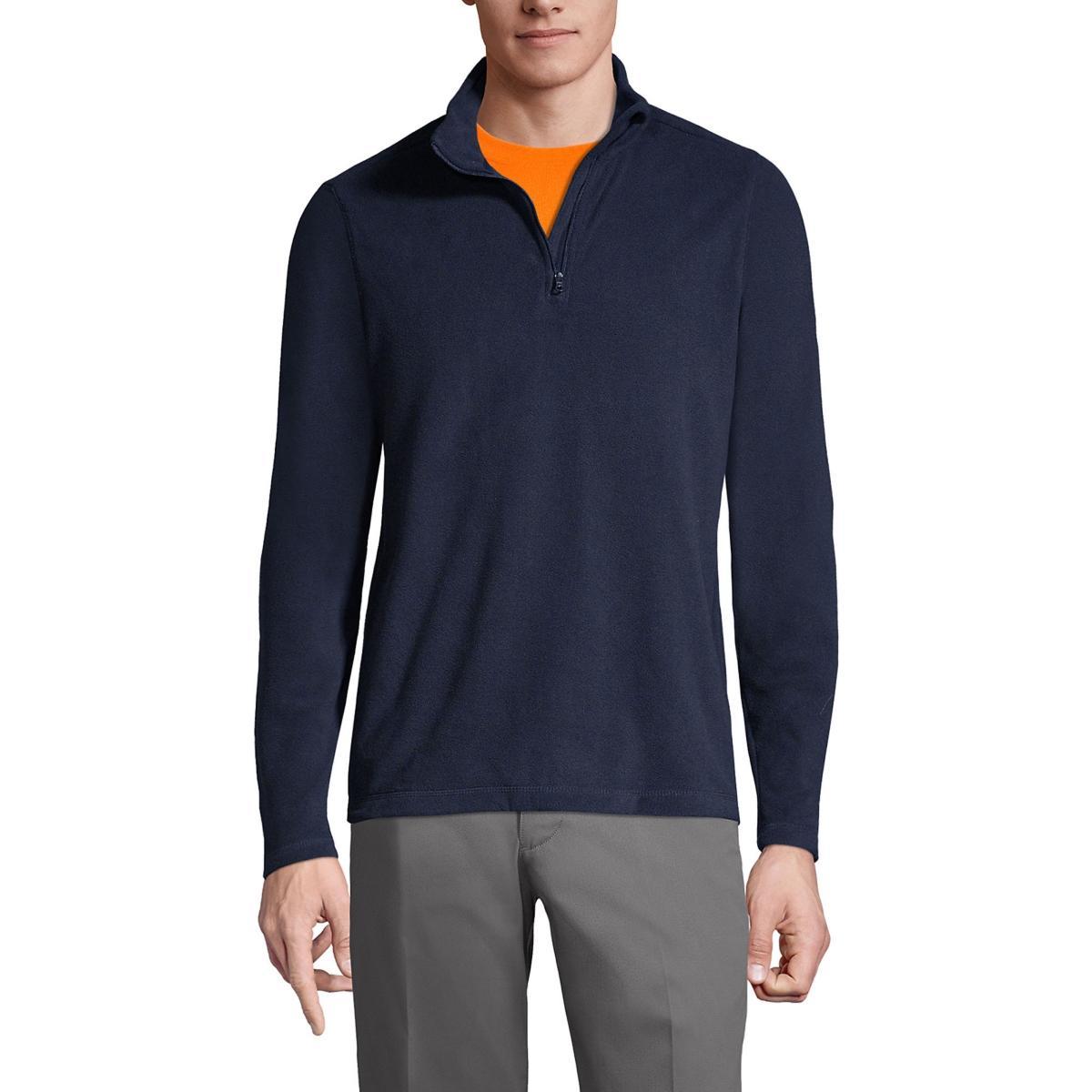 Mens Lands End Lightweight Fleece Quarter Zip Pullover Product Image