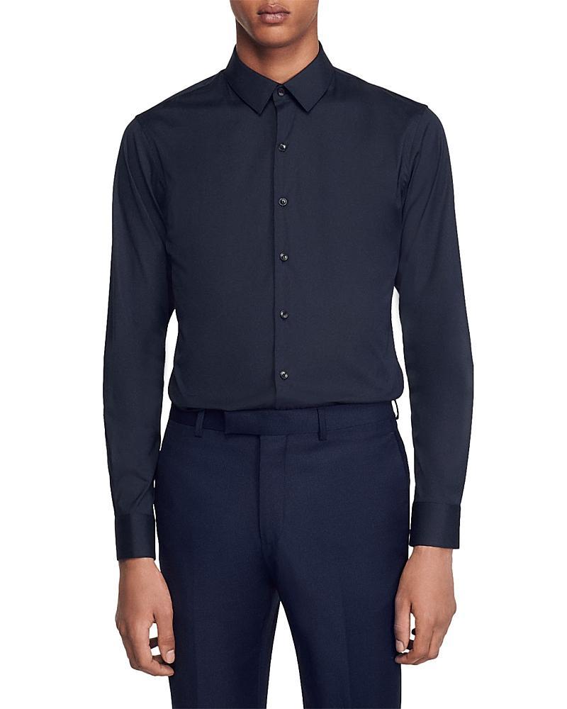 Mens Fitted Stretch Cotton Shirt Product Image