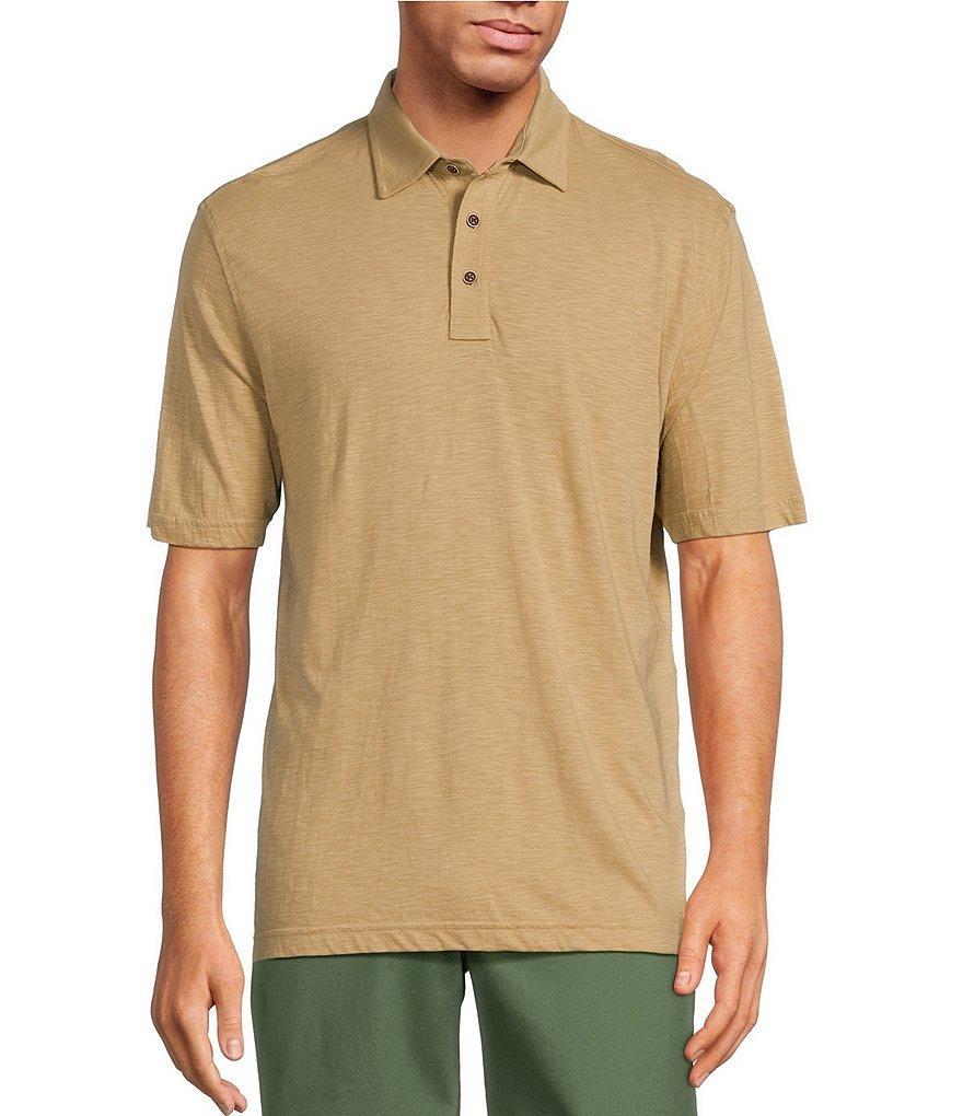 Roundtree & Yorke Short Sleeve Solid Slub Polo Shirt Product Image