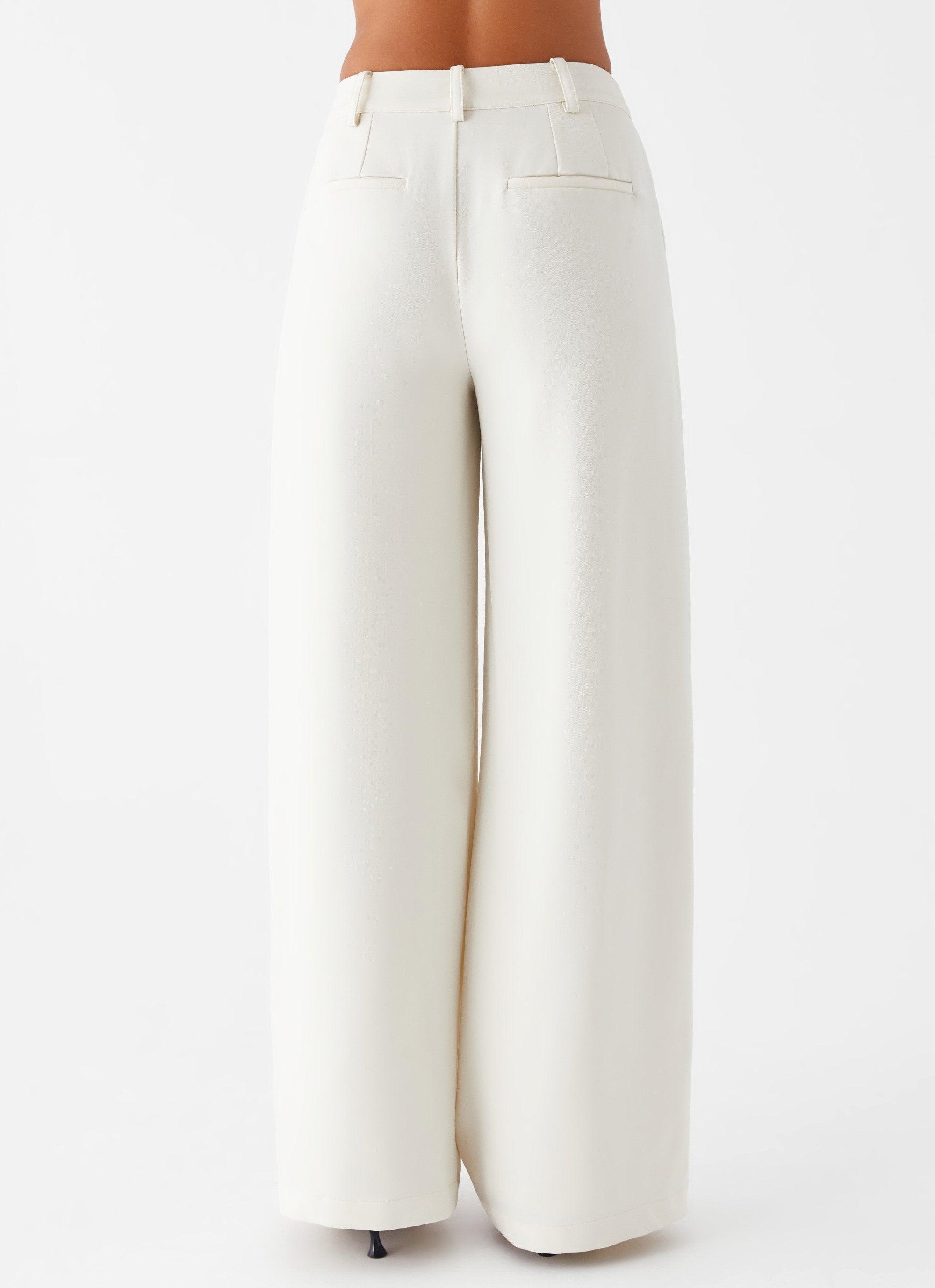 Leila Suiting Pants - Ivory Product Image