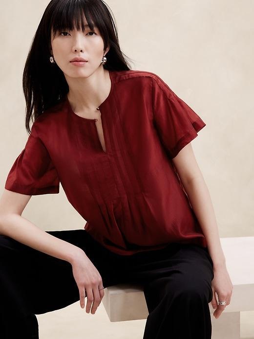 Pleated Placket Blouse Product Image